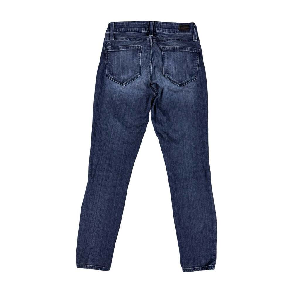 PAIGE Anthropology Women’s Dark Wash Skinny Slim Stretch Denim Jeans Size 25 - Picture 2 of 8